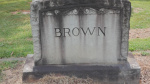 Brown headstone - Old - Lot # 7.JPG