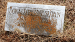 Donald Rhyne Sloan footstone - Old - Lot # 33.JPG